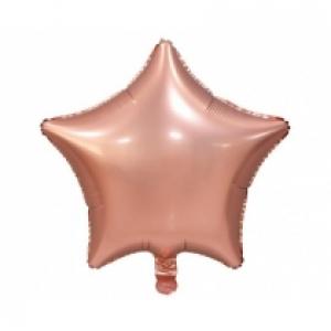 Godan Balon foliowy Gwiazda matowa 44 cm różowy, złoty
