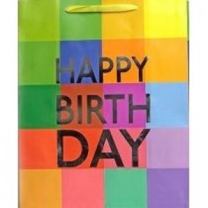 Torebka brokat L Happy Birthday 1322-2