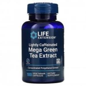 Life Extension Lightly Caffeinated Mega Green Tea Extract - Zielona Herbata ekstrakt 725 mg Suplement diety 100 kaps.