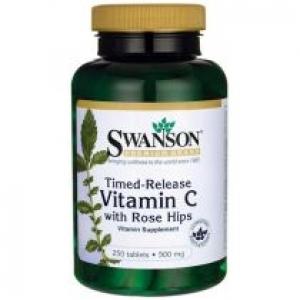 Swanson Witamina C 500 z RH o przedużonym działaniu Suplement diety 250 tab.