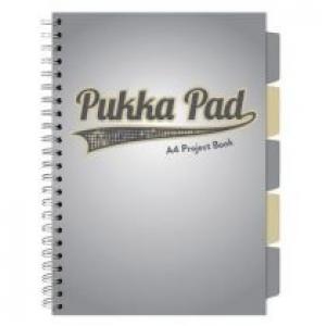 Pukka Project Book Grey A4 kratka 100 kartek 3 szt.