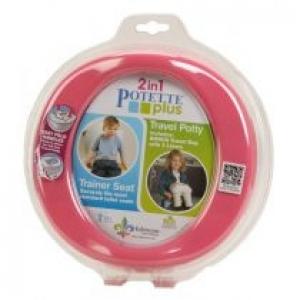 Potette Plus 2w1 Potette: Nocnik dla dziecka i nakładka na toaletę, różowo-biały