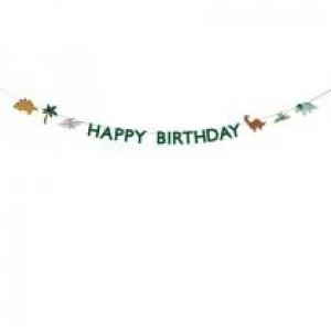 PartyDeco Baner Happy Birthday Dino 3m