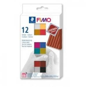 Staedtler Zestaw masy plastycznej termoutwardzalnej FIMO Leather Effect, 12 kolorów x 25g