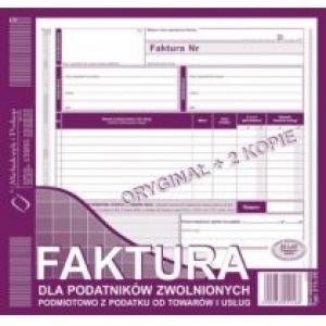 Michalczyk i Prokop Faktura dla podatników zwolnionych 212-2E