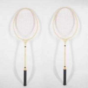 Badminton drewniany 65,5 cm w siatce Icom Polska