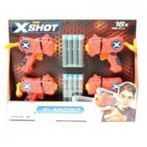 Zestaw wyrzutni Excel Micro 4-pak 16 strzałek Zuru X-Shot