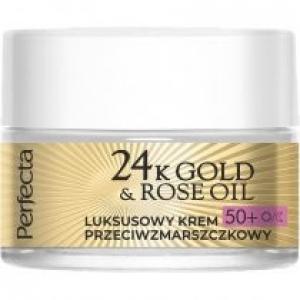 Perfecta 24K Gold & Rose Oil krem przeciwzmarszaczkowy do twarzy 50+ 50 ml