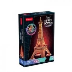 Puzzle 3D Wieża Eiffla LED Cubic Fun