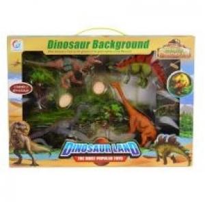 Zestaw 4 dinozaurów z akcesoriami