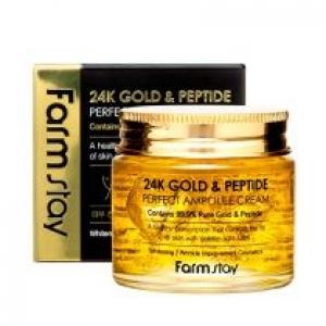 Farm Stay 24K Gold & Peptide Perfect Ampoule Cream ampułka do twarzy Złoto & Peptydy 80 ml