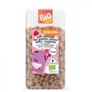 Biominki Żelki owocowe bez dodatku cukrów jabłko - truskawka bezglutenowe 400 g Bio