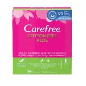 Carefree Cotton Feel wkładki higieniczne Aloe Vera Scent Normal 56 szt.