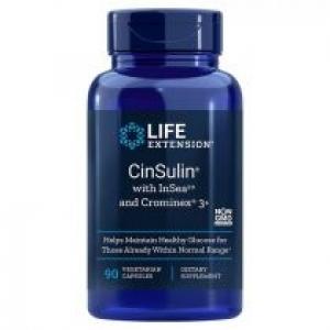 Life Extension CinSulin with InSea2 and Crominex 3+ Suplement diety 90 kaps.