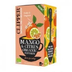 Clipper Herbatka o smaku mango i owoców cytrusowych 20 x 1.8 g Bio