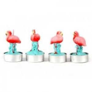 Świeczki Tealight Flamingi 4 szt.