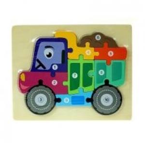 Układanka drewniana puzzle pojazdy Adar