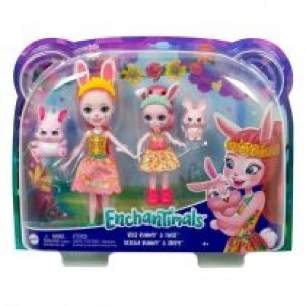 Enchantimals Bree i Bedelia Bunny Lalki siostry 2-pak HCF84 Mattel