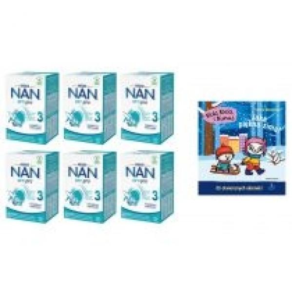 Nestle Nan Optipro 3 Junior Produkt na bazie mleka dla dzieci po 1. roku Zgrzewka + Kicia Kocia i Nunuś. Jaka piękna zima! A. Głowińska GRATIS 6 x 650 g