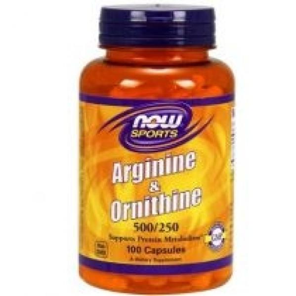 Now Foods Arginine 500 mg + Ornithine 250 mg Suplement diety 100 kaps.