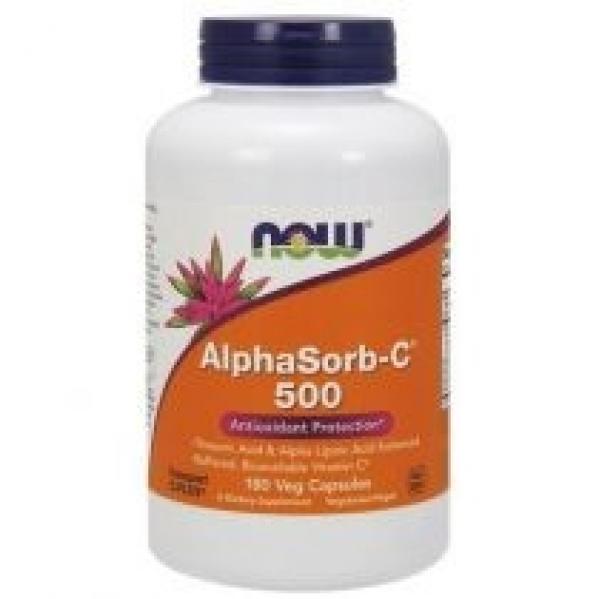 Now Foods Neutralna Witamina C (Askorbinian Wapnia) - AlphaSorb-C 500 mg Suplement diety 180 kaps.