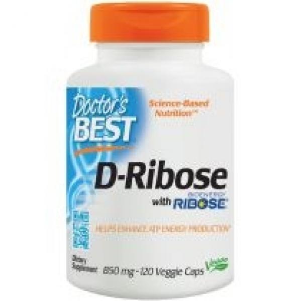 Doctors Best D-Ribose - D-Ryboza 850 mg Suplement diety 120 kaps.