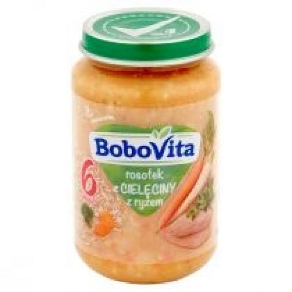 BoboVita Rosołek z cielęciny z ryżem po 6 miesiącu Zestaw 3 x 190 g
