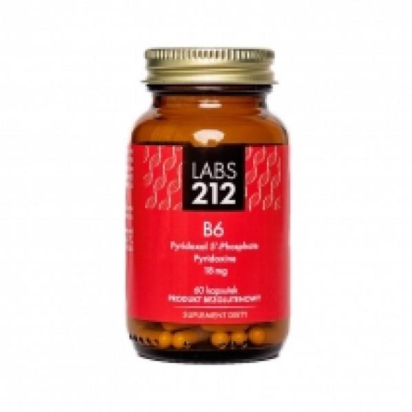 Labs212 Witamina B6 pirydoksalo-5-fosforan z pirydoksyną Suplement diety 60 kaps.