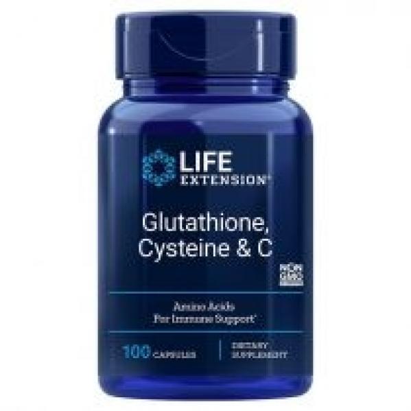 Life Extension L-Glutation + L-Cysteina + Witamina C Suplement diety 100 kaps.