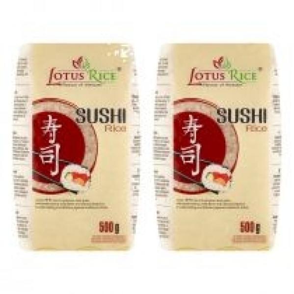 Lotus Rice Ryż do sushi Zestaw 2 x 500 g
