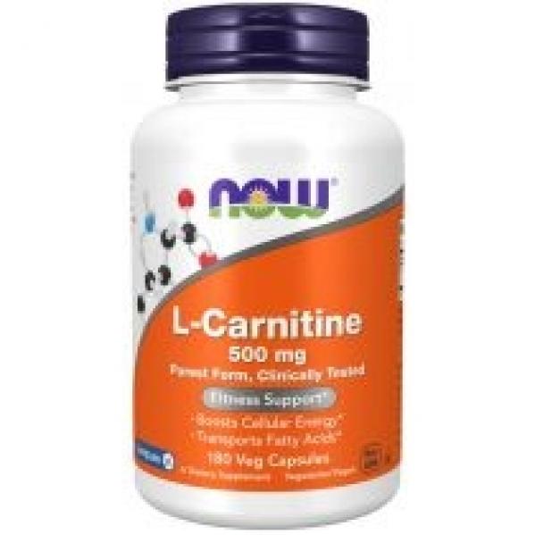 Now Foods L-Carnitine 500 mg Suplement diety 180 kaps.