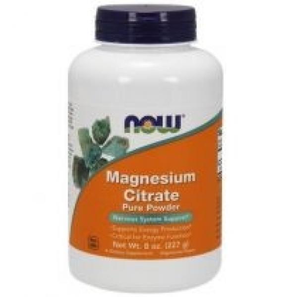 Now Foods Magnesium Citrate - Cytrynian Magnezu Suplement diety 227 g