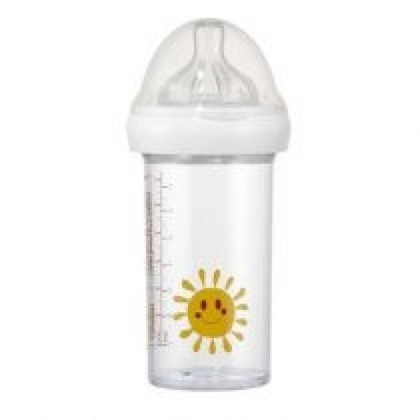 Le Biberon Français Butelka ze smoczkiem do karmienia niemowląt, Słońce, tritanowa, 6 m+ 210 ml