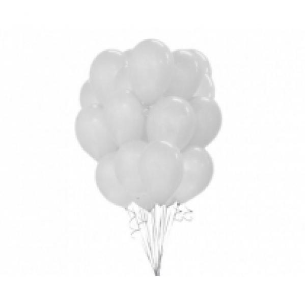 Godan Balony Beauty&Charm metaliczne 30 cm białe 50 szt.