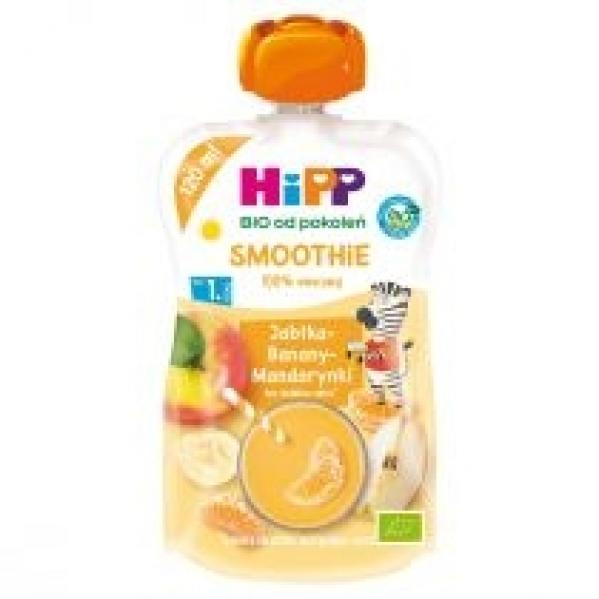 Hipp Smoothie Mus z owoców i soków po 1. roku jabłka-banany-mandarynki zestaw 6 x 120 ml Bio