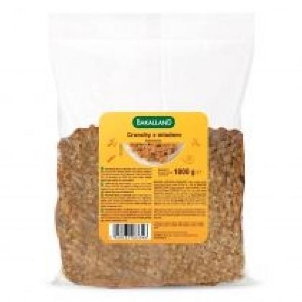 Bakalland Crunchy z miodem klasyczne mieszanka zbóż śniadaniowa 1 kg