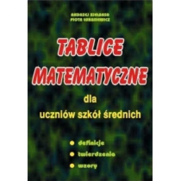 Tablice matematyczne dla uczniów szkół średnich