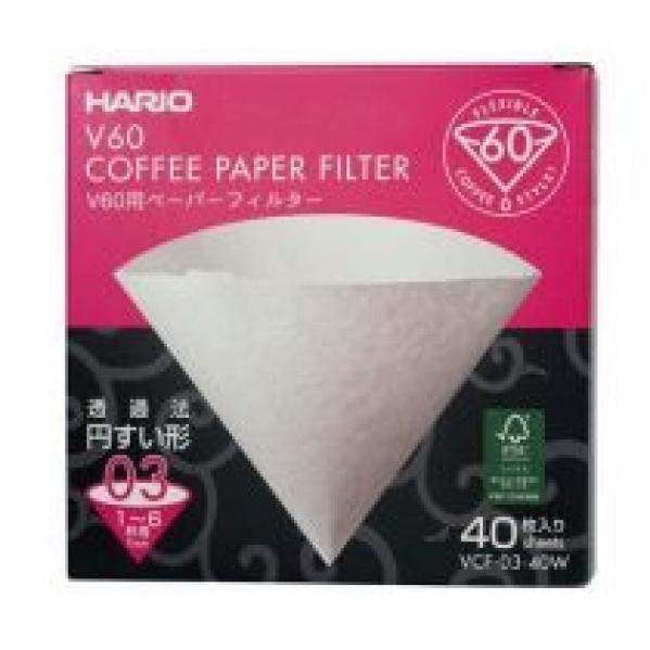 Hario Filtry papierowe do dripa V60-03 40 szt.