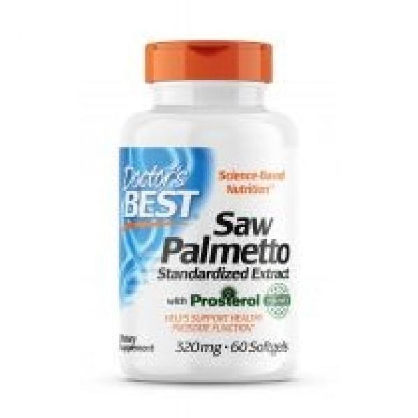 Doctors Best Saw Palmetto Berries - Palma Sabalowa - standaryzowany ekstrakt Suplement diety 60 kaps.