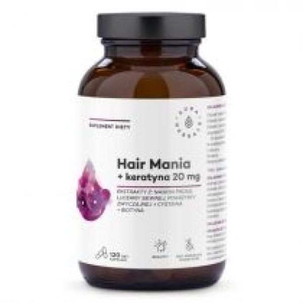 Aura Herbals Hair Mania + keratyna 20 mg Suplement diety 120 kaps.