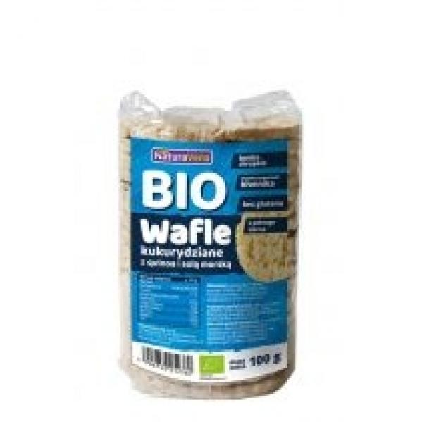 NaturaVena Wafle kukurydziane pełnoziarniste z quinoa i solą morską 100 g Bio