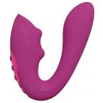 VIVE - Yuki - Rechargeable Dual Motor - G-Spot Vibrator with Massaging Beads - Pink