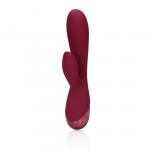 Smooth Silicone Rabbit Vibrator - Dark Cherry