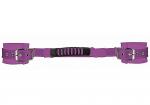 Adjustable Leather Handcuffs - Purple