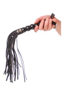 FETISH FANTASY SERIES BEADED CAT-O-NINE TAILS BLACK