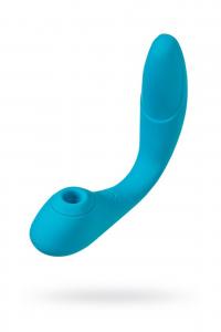 Multifunctional vibrator L'Eroina Cycla, silicone, blue, 20 cm