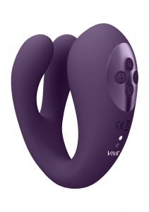 Yoko - Triple Action Vibrator Dual Prongs with Clitoral Pulse Wave