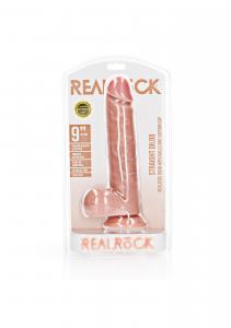 Straight Realistic Dildo Balls Suction Cup - 9\