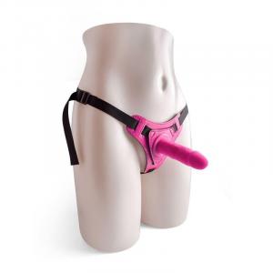 Cintura regolabile strap-on Pink con fallo realistico