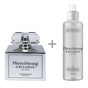 PheroStrong Exclusive for Men - Perfumy 50ml + Massage Oil 100ml